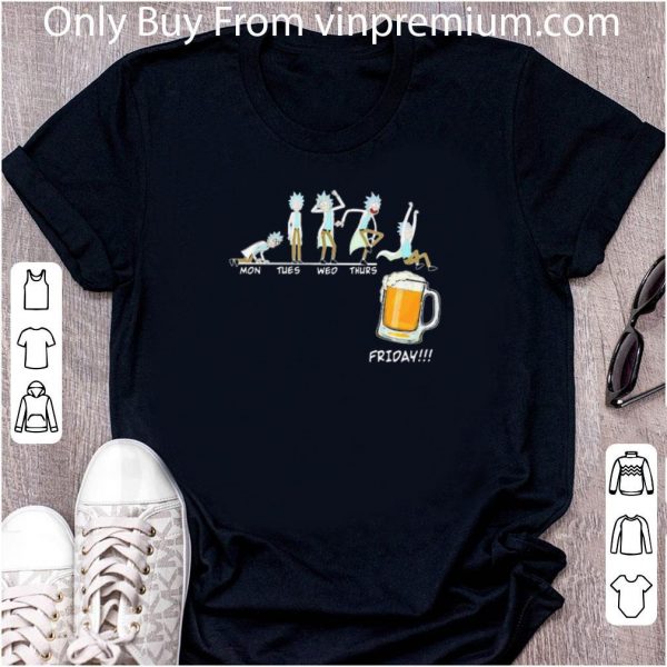 Great Rick And Morty Mon Tues Wed Thurs Friday Beer shirt
