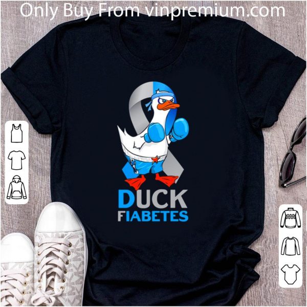 Nice Diabetes Awareness Super Cool Duck Fiabetes shirt