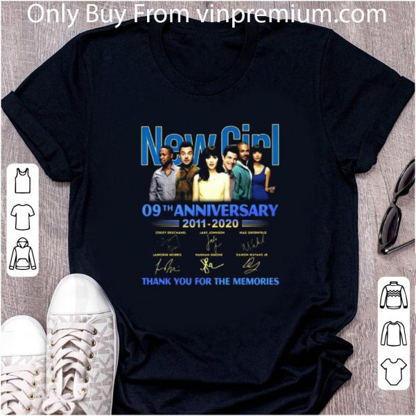 Official New Girl 09th Anniversary 2011 2020 Thank You For The Memories Signatures Shirt shirt