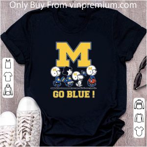 Top The Peanuts Michigan Wolverines Football Go Blue shirt 1