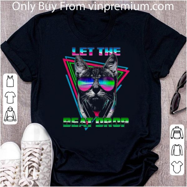 Premium Cat Let The Beat Drop Retro shirt