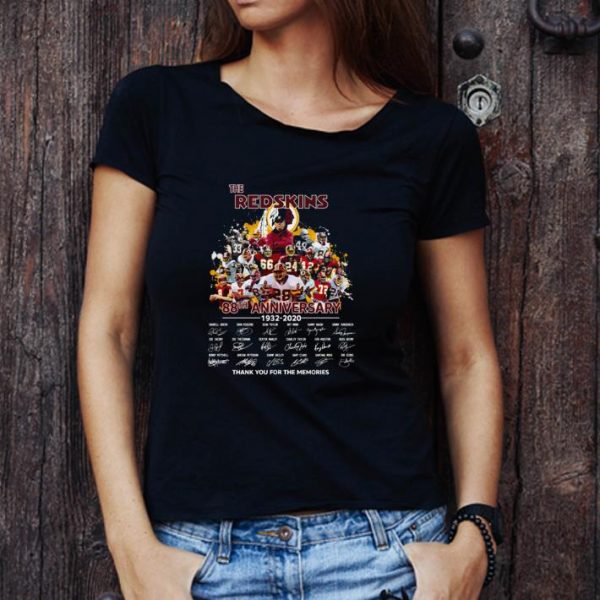 Awesome The Washington Redskins Team 88th Anniversary 1932-2020 Signatures shirt