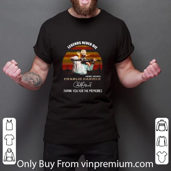 Hot Legends Never Die 1936 2020 Charlie Daniels Vintage shirt
