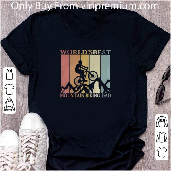 Hot Vintage World’s Best Mountain Biking Dad Father's Day shirt