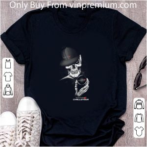 Hot Skeleton Skull Dodge Challenger Logo shirt 1
