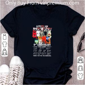 Official American Horror Story 9th Anniversary 2011 2020 Thank You For The Memories Signatures shirt 1