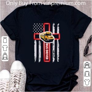 Awesome Cross Bus Driver American Flag shirt 1