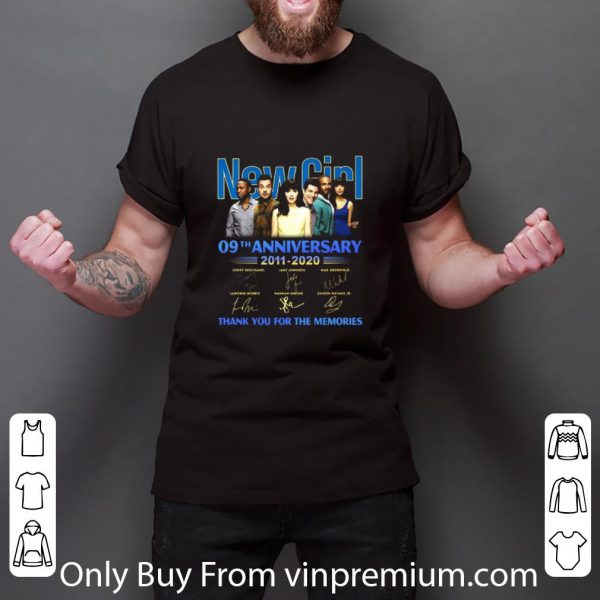 Official New Girl 09th Anniversary 2011 2020 Thank You For The Memories Signatures Shirt shirt