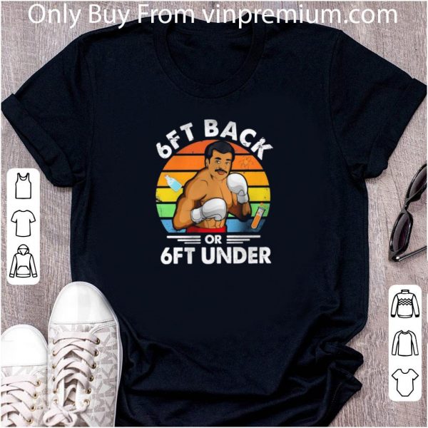 Original Neil Degrasse Tyson Caricature 6ft Back Or 6ft Under Vintage shirt