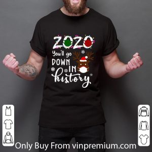 Premium Reindeer 2020 You’ll Go Down In History shirt 2