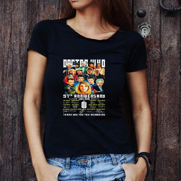 Premium Doctor 57th Anniversary 1963 2020 Thank You For The Memories Signatures shirt