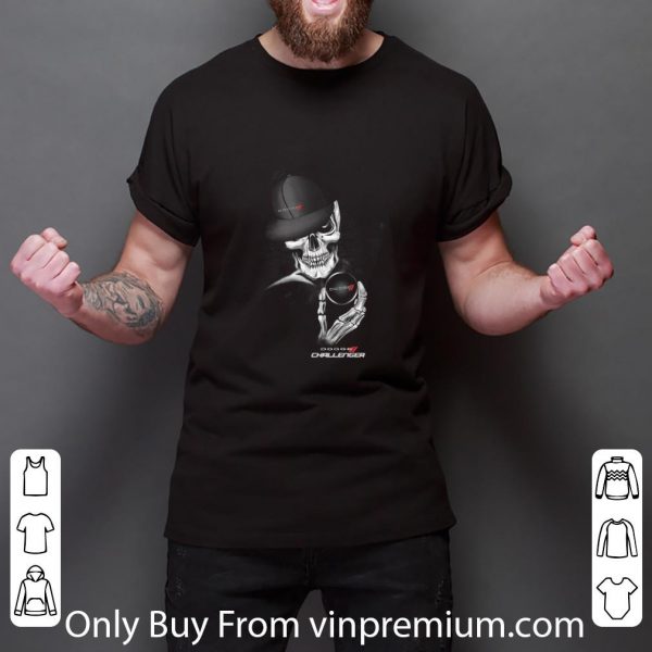 Hot Skeleton Skull Dodge Challenger Logo shirt