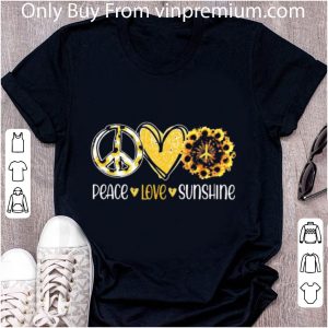 Nice Peace Love Sunshine Sunflowers shirt 1