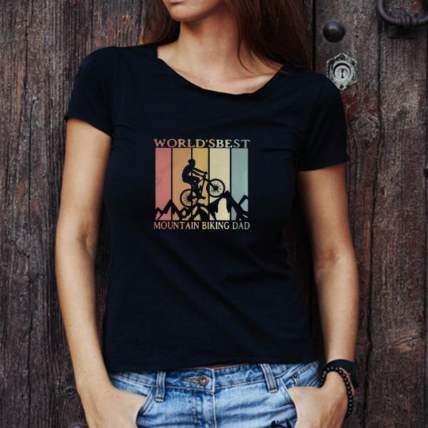 Hot Vintage World’s Best Mountain Biking Dad Father's Day shirt