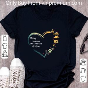 Awesome Making Memories One Campsite At A Time Flip-flop Paw Wine Camping Campfire shirt