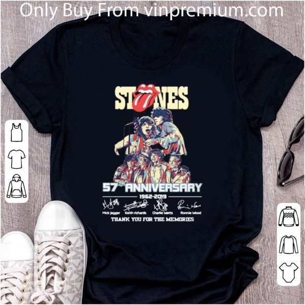 Official Stones 57th Anniversary 1962 2019 Thank You For The Memories Signatures shirt