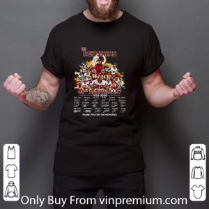 Awesome The Washington Redskins Team 88th Anniversary 1932-2020 Signatures shirt 2