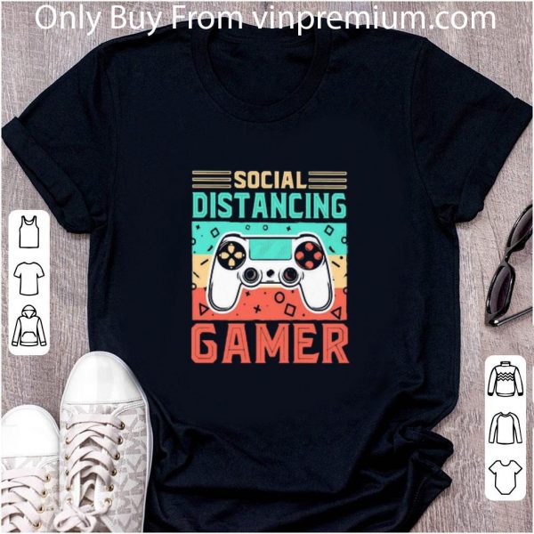 Great Vintage Social Distancing Gamer Coronavirus shirt