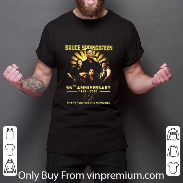 Great Bruce Springsteen 55th Anniversary 1965-2020 Thank You For The Memories Signature shirt