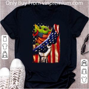 Original Baby Yoda American Usa Flag 4th Of July Independence Day shirt 1