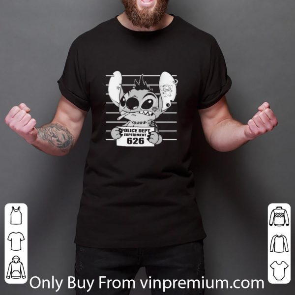 Nice Stitch Police Dept Experiment 626 shirt