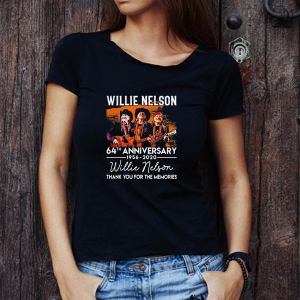 Pretty Willie Nelson 64th Anniversary 1956 2020 Thank You For The Memories Guitar shirt