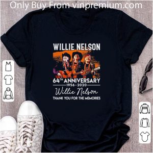 Pretty Willie Nelson 64th Anniversary 1956 2020 Thank You For The Memories Guitar shirt 1
