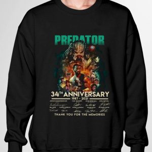 Official All character Predator 34th Anniversary 1987-2021 Signatures shirt 2