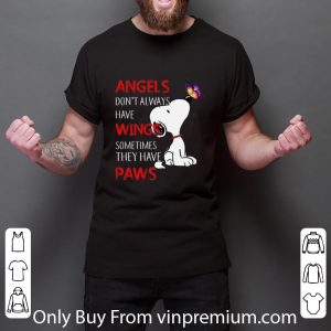Top Snoopy angels don't always have wings sometimes they have paws shirt 2