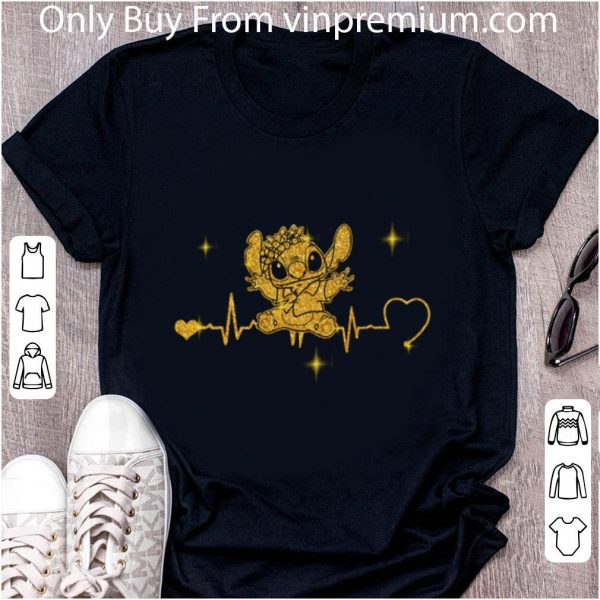 Awesome Stitch Heartbeat Gold Diamond shirt