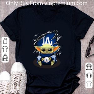 Nice Baby Yoda Blood Inside Los Angeles Dodgers shirt 1