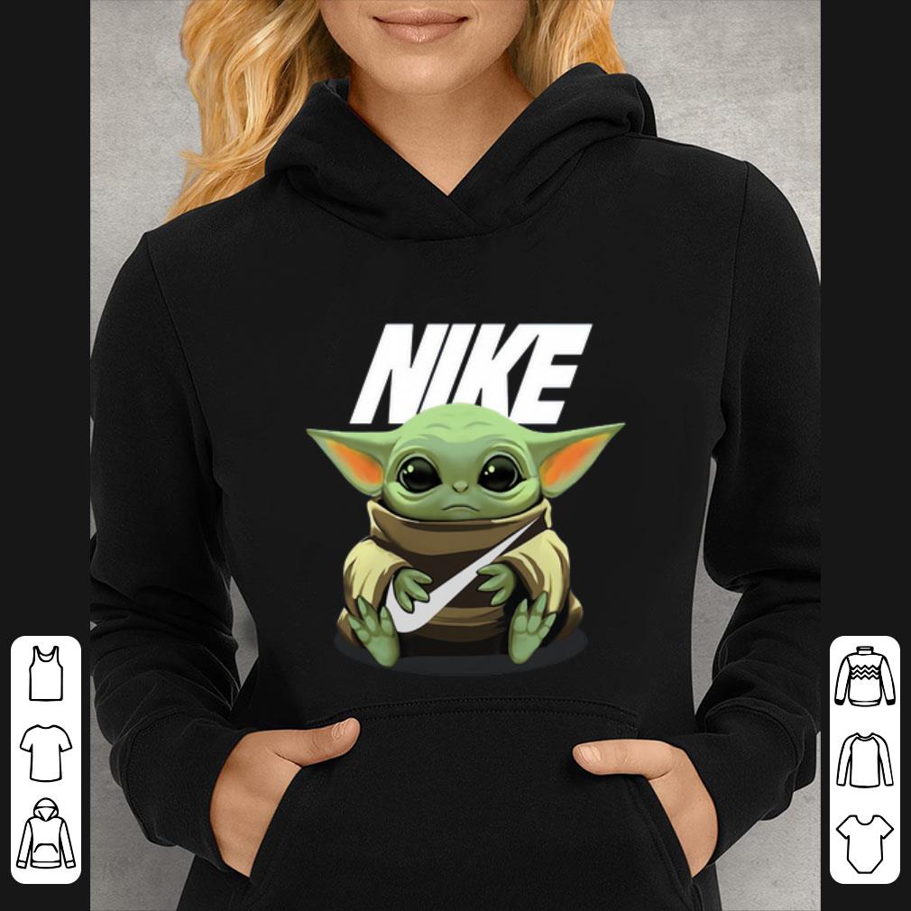 105addc4 nice baby yoda hug nike shirt 4 - Nice Baby Yoda hug Nike shirt