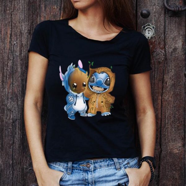 Hot Baby Groot And Stitch shirt