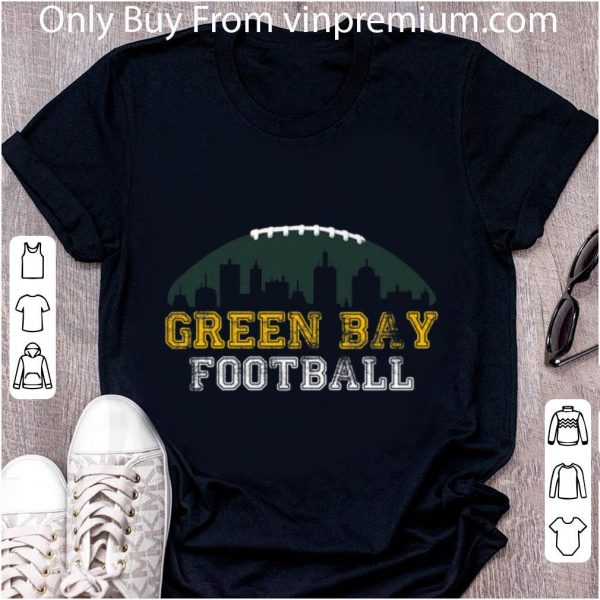 Pretty Green Bay Packers Distressed Skyline Football shirt