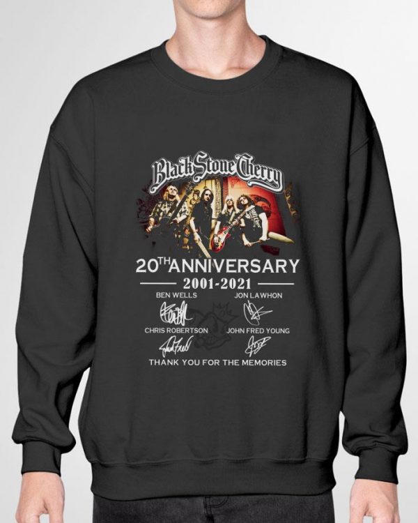Official Black Stone Cherry 20th Anniversary 2001-2021 Signatures shirt