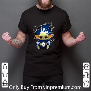 Official Star Wars Baby Yoda Blood Inside Los Angeles Dodgers shirt 2
