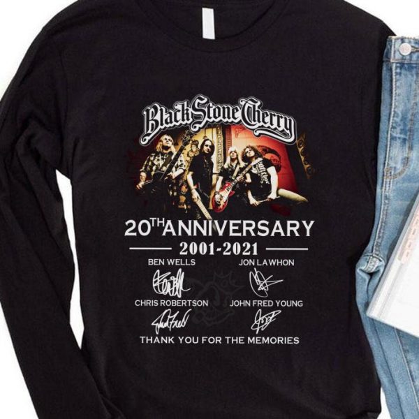 Official Black Stone Cherry 20th Anniversary 2001-2021 Signatures shirt