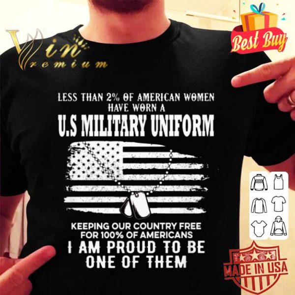 Premium Less Than 2% Of American Women Have Worn A U.S Military Uniform shirt