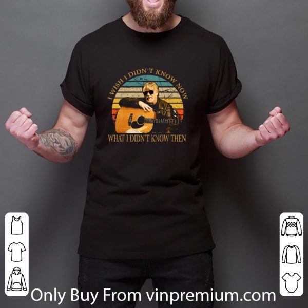 Awesome Vintage Bob Seger I Wish I Didn't Know Now shirt