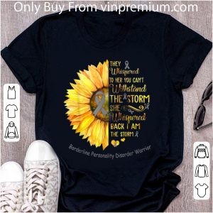 Awesome Borderline Personality Disorder Warrior Breast cancer Sunflower shirt 1