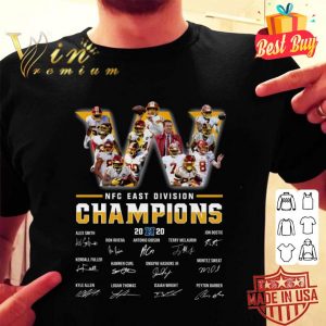 Original  Washington Football Team coach NFC East Division Champions 2020 Signatures shirt 1