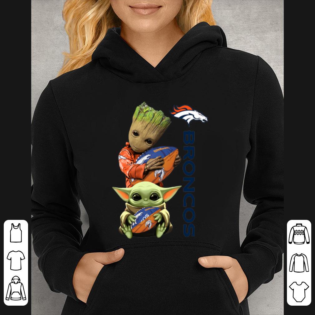 34d940f4 great baby groot and baby yoda hug denver broncos shirt 4 - Great Baby Groot And Baby Yoda Hug Denver Broncos shirt