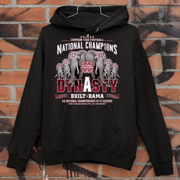 Awesome 2020 Alabama Crimson Tide Football National Champ18ns Dynasty Built by Bama shirt