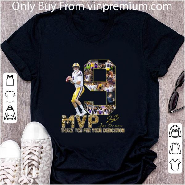 Premium Joe Burrow 9 MVP thank you for your dedication shirt