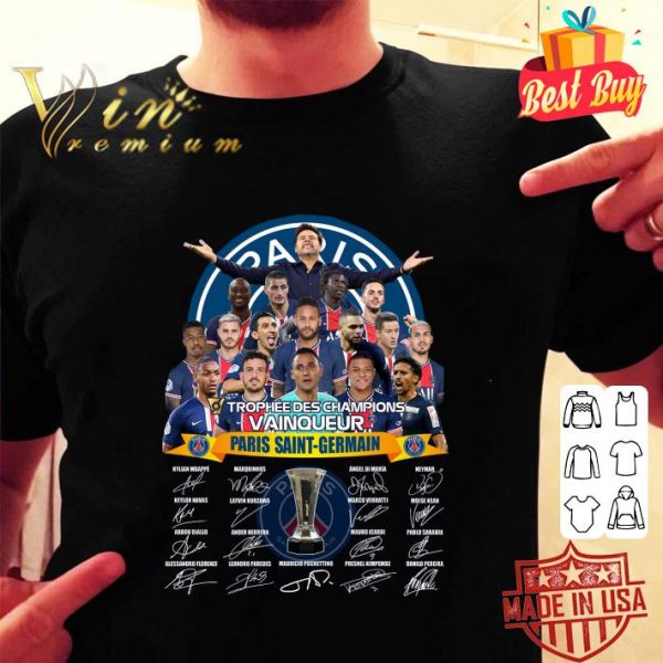Official Team Paris Saint Germain Signed Trophee Des Champions Vainqueur shirt
