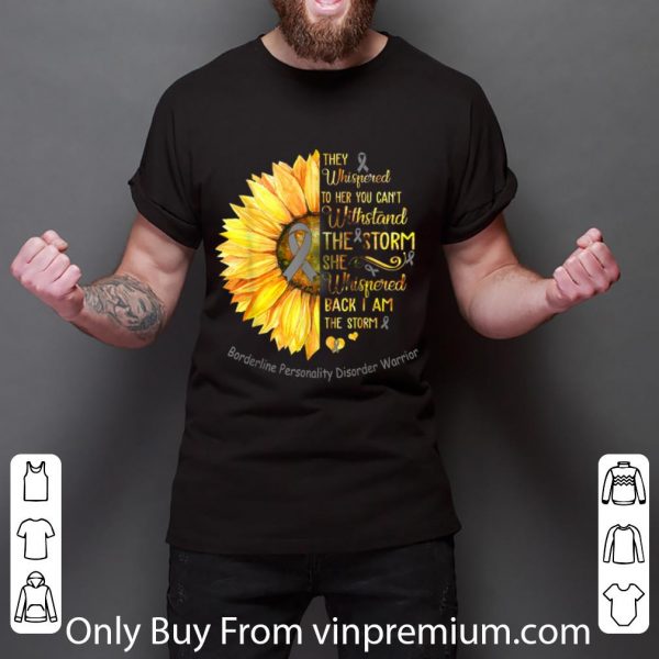 Awesome Borderline Personality Disorder Warrior Breast cancer Sunflower shirt