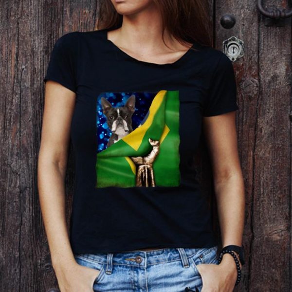 Official Bandeira do Brasil Boston Terrier shirt