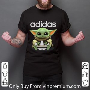 Awesome Star Wars Baby Yoda Hug Adidas shirt 2