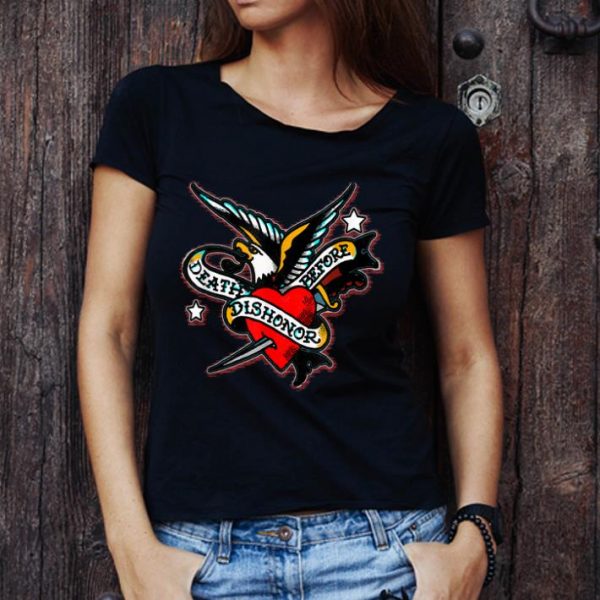 Original Vintage Eagle Tattoo Death Before Dishonor shirt