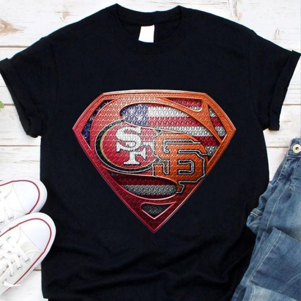 Awesome Logo Superman San Francisco 49ers San Francisco Giants shirt